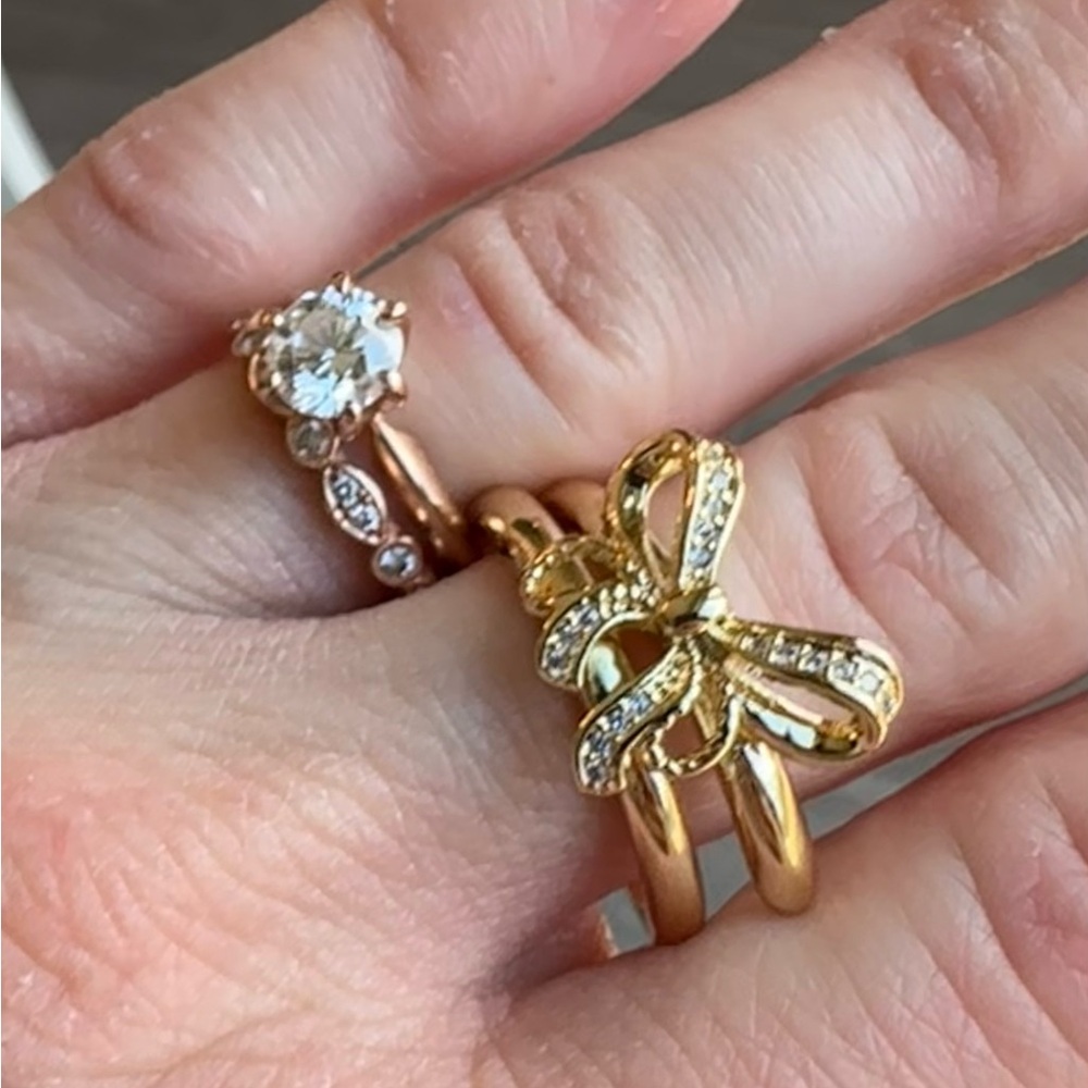 Rose gold bow ring. - Picture 4 of 4